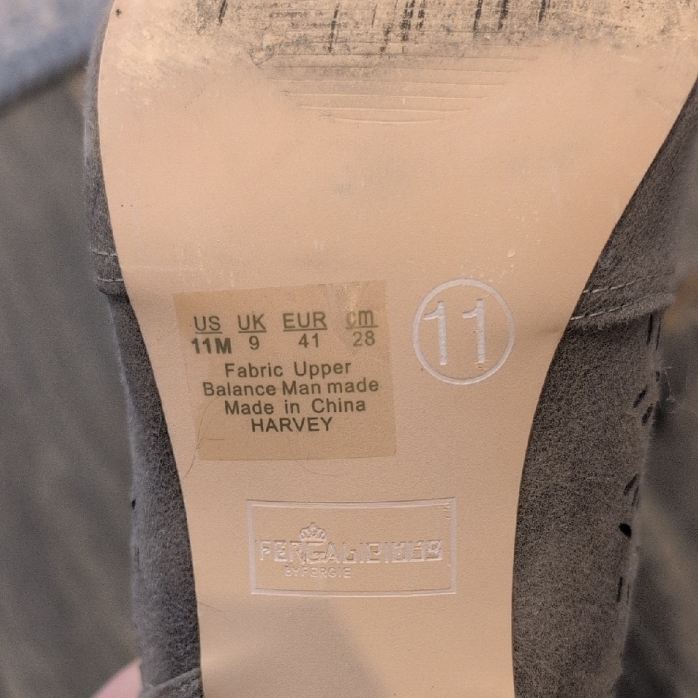 Fergalicious Harveys Gray Peep-Toe Mules. Size 11. - Picture 3 of 4